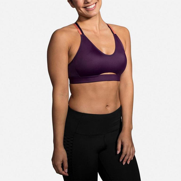 Brooks FastForward Free Running Bra - Women's - Purple (47526-OSKN)